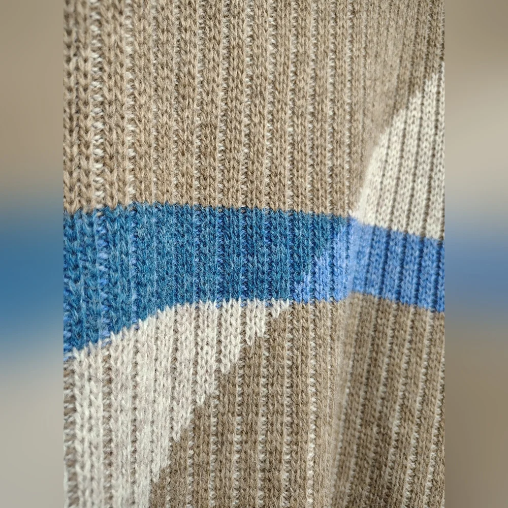 Northwestern Knitting Co Wool Sweater Mens Medium Geometric‎ Colorblock